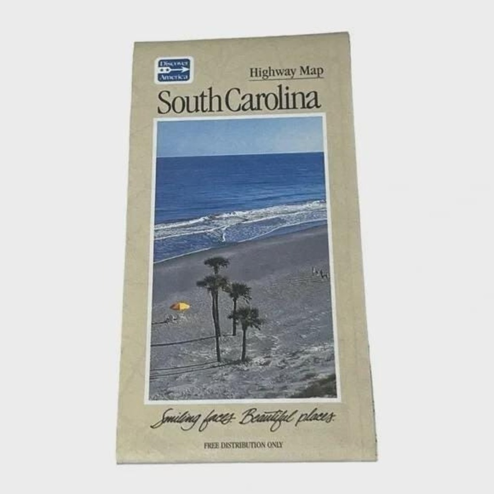 South‎ Carolina Highway Map Vintage 1996